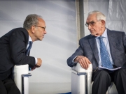 Carlo Borgomeo (Presidente Fondazione Con il Sud) e Giuseppe Guzzetti (Presidente di Fondazione Cariplo e di Acri) a Sviluppo è Sostenibilità